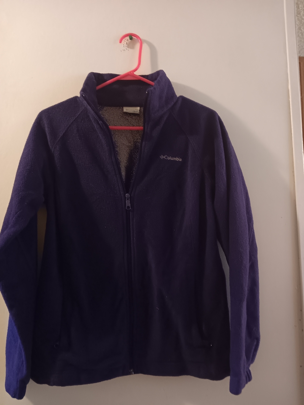 Womens Columbia Dark Purple Full-Zip Fleece Jacket Medium
